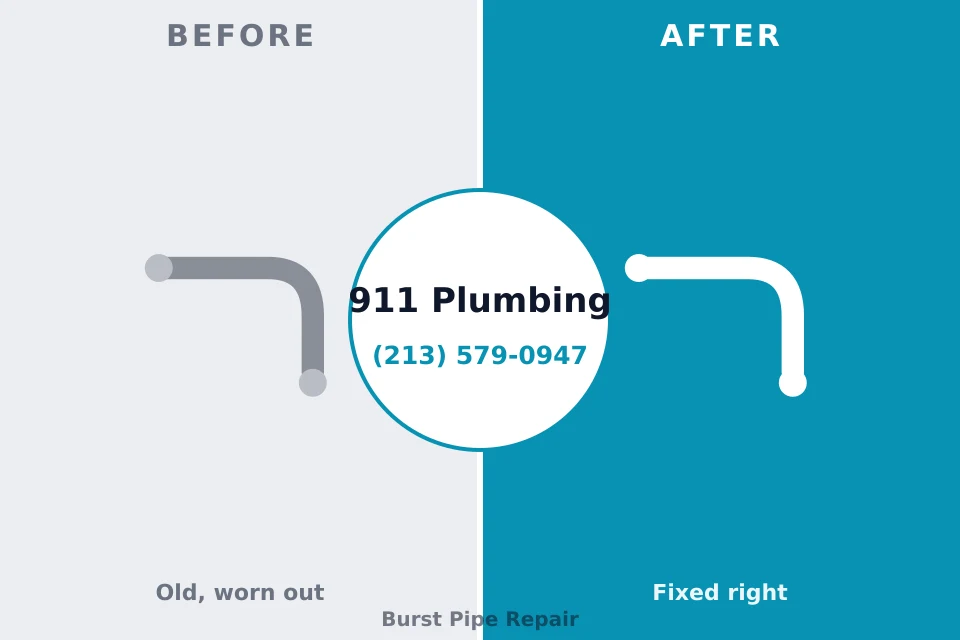 Before and after: plumbing repair Three Rivers, TX